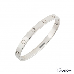 Cartier Love Bracelet Size 19 in Platinum B&P B6035719